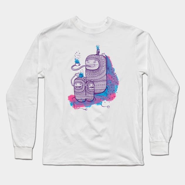 HANDS FREE TEA Long Sleeve T-Shirt by ratkiss